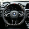 For BMW G20 G21 G80 G81 G22 G26 G30 G32 G87 G80 G01 G02 G05 G06 G07 Leather Steering Wheel With Carbon Frame Flat Bottom CS Style