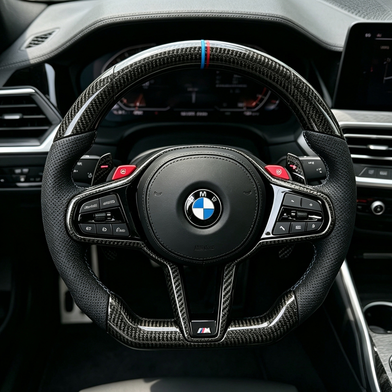BMW Carbon Fiber Sport Steering Wheel for BMW G20 G22 G30 G31 M2 G87 M3 G80 M4 G82 G42 M5 F90 F80 F82 F95 X3M F97 M340i M440i