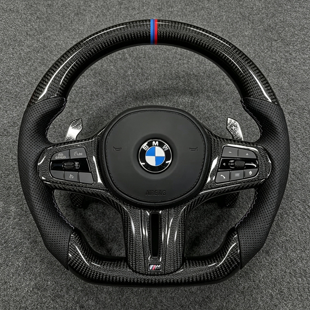 Carbon Fiber 3/4 Spokes Sports Steering Wheel for G20-G28/G30-G38/G80-G82/M320i-M340i/540i/G02-G11