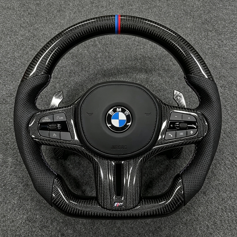 Carbon Fiber 3/4 Spokes Sports Steering Wheel for G20-G28/G30-G38/G80-G82/M320i-M340i/540i/G02-G11