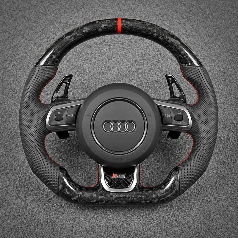 For Audi TT 8N 8J 8S TTS TT RS 1998-2023 Custom Real Carbon Fiber OEM-Style Steering Wheel | JIONX