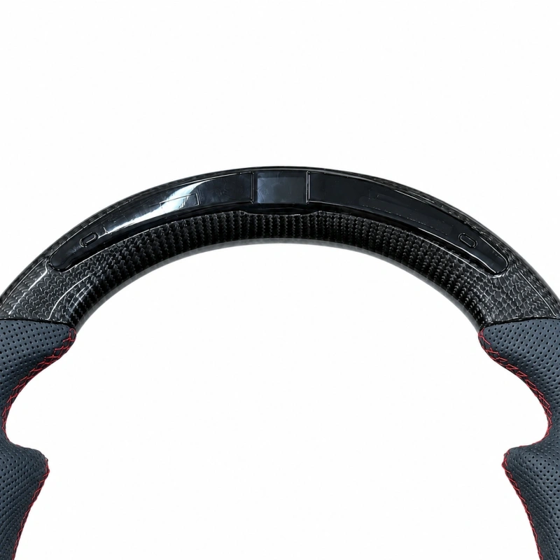Custom Carbon Fiber Steering Wheel with LED Shift Lights for Porsche 911 (Cocoa/Tayneen)