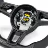 Custom genuine leather and carbon fiber steering wheel with LED indicators suitable for Porsche Macan Cayenne Panamera 911 and other models