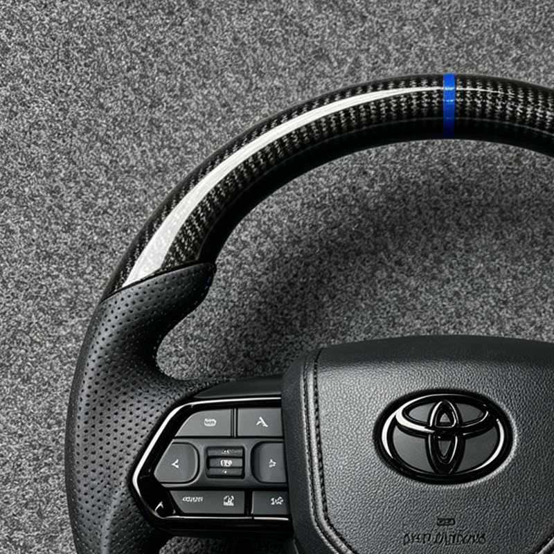 Sports Full Leather Steering Wheel for Toyota Landcruiser LC200 LC300 Prado HiLux LC79 LC70 Camry FJ Corolla