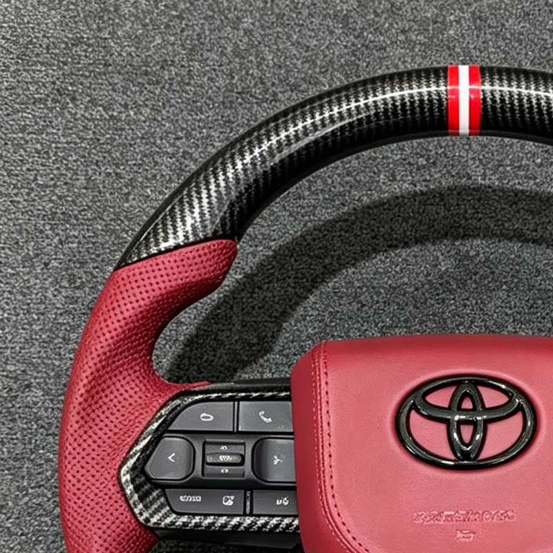 Carbon Fiber Leather Steering Wheel Toyota Land Cruiser LC200 LC300 Prado 120 150 200 LC79 LC70 LC76 FJ70 FJ79 Racing Wheel