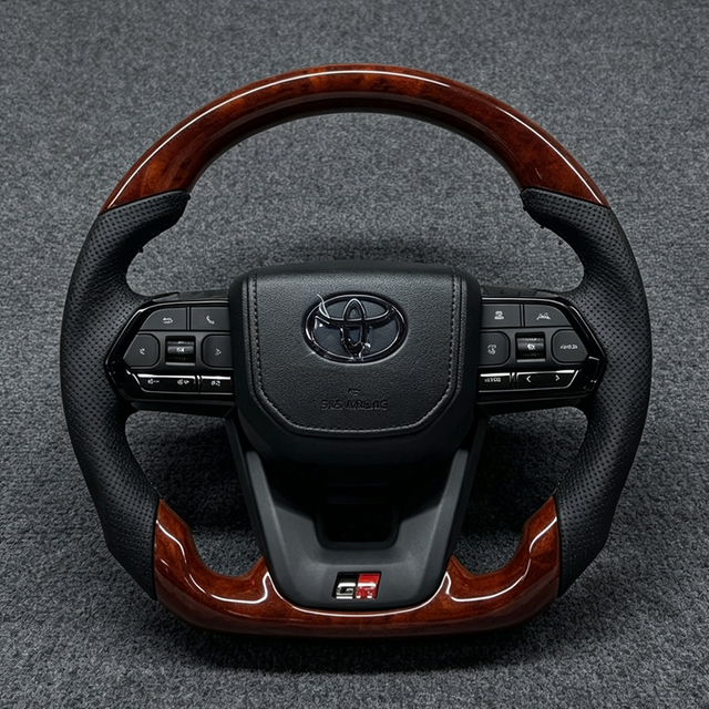 GR Leather Steering Wheel for Toyota Land Cruiser camry Hiace corolla Prado LC250 LC200 Lc300 Hilux Fortuner LC76 LC79