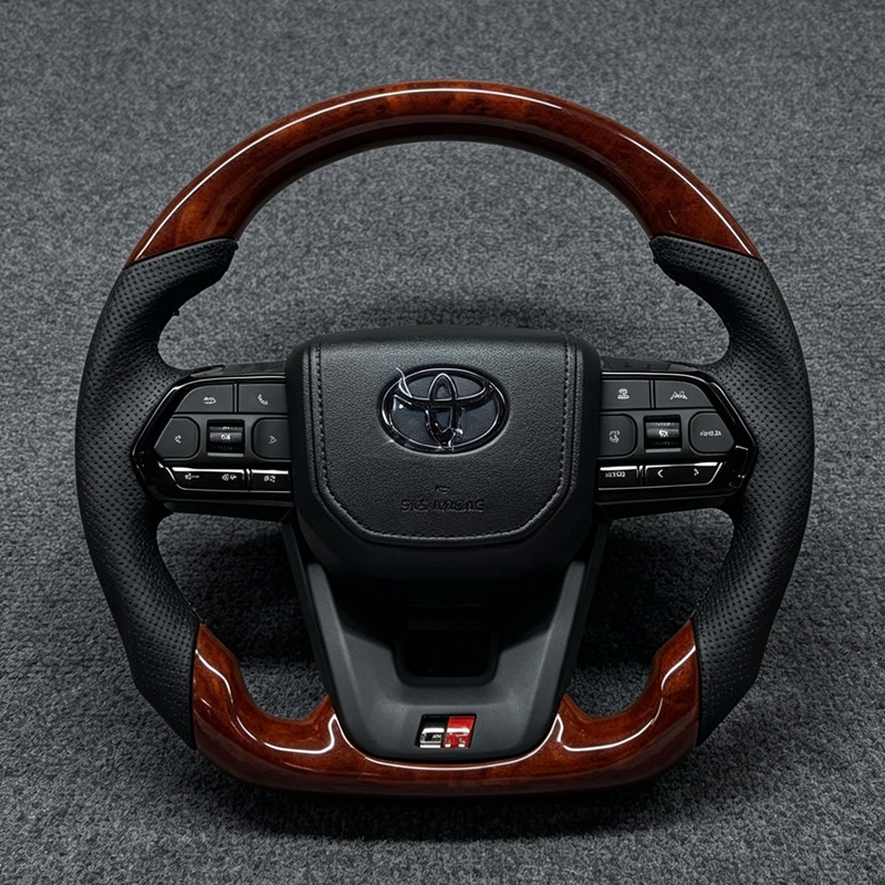 GR Leather Steering Wheel for Toyota Land Cruiser camry Hiace corolla Prado LC250 LC200 Lc300 Hilux Fortuner LC76 LC79