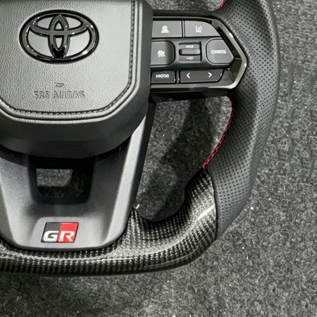 Toyota Camry Sports Style Carbon Fiber Leather Steering Wheel Car Interiorr Universal Style Customization Supported