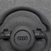 JIONX Luxury Soft Suede Top Rim Texture For Audi Flat Bottom Steering Wheel