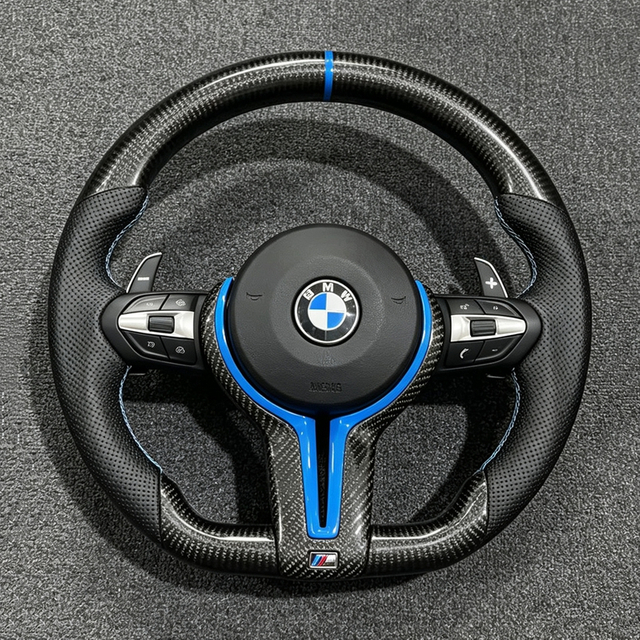 Carbon Fiber Steering Wheel For BMW 3 5 Series F10 F20 F30 F32 F36 F80 F82 M3 M5 X5 E70 X6 E71 E90 Sport Racing Wheel