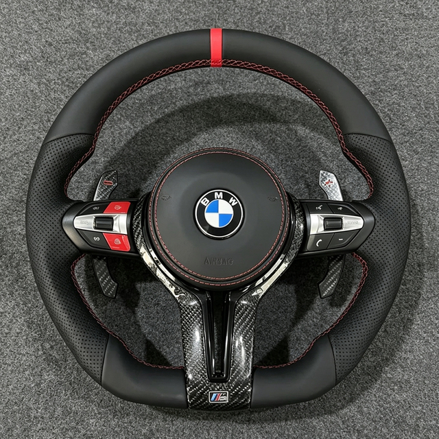 M5 Carbon Fiber Leather Car Steering Wheel for BMW F10 F15 F11 F21 F23 F45 F46 F87 F30 F31 F33 F36 F06 F01 F02 E60 E70 E90