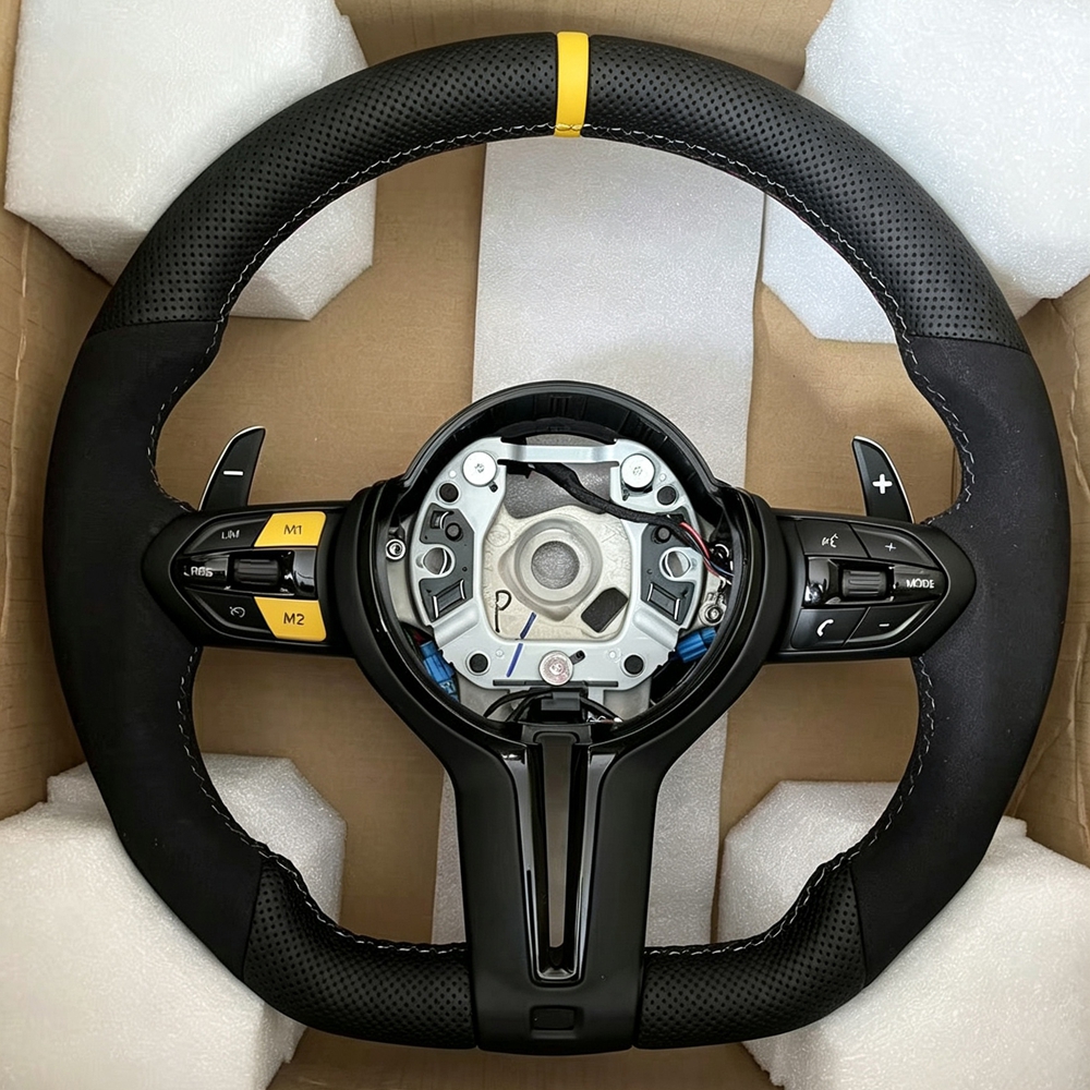 Customized blue forged carbon fiber steering wheel modification suitable BMW F30 F10 F31 F20 E90 F01 F90 F25 F22 F36 F33 F32