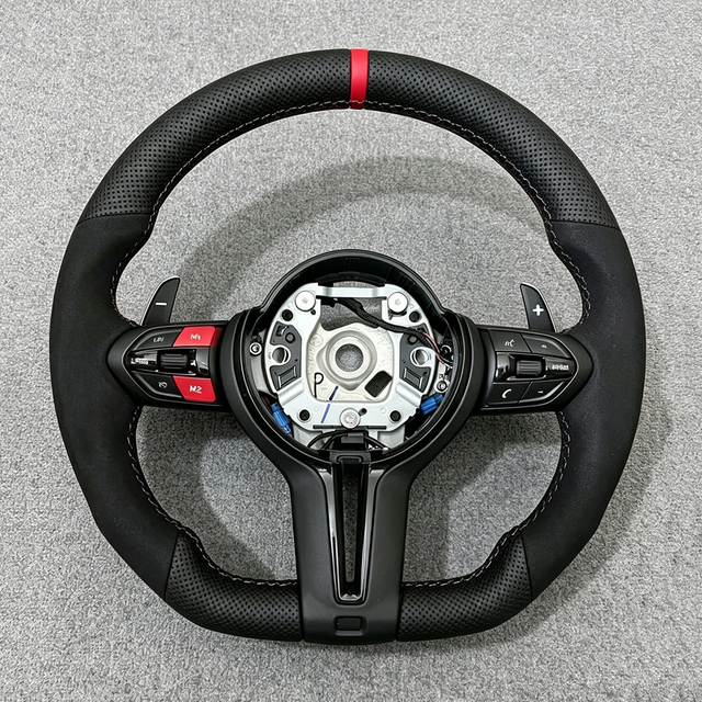 Carbon Trim Full Alcantara M Sport Steering Wheel for BMW F10 F15 F22 F30 F32 M3 F80 M4 F82 M2 F87 M5 F90 E70 E90 E92