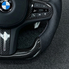 Carbon Fiber Orange Leather Steering Wheel for Bmw 2018-2023 G30 G31 G38 G32 G11 G16 Suitable for Upgrading Older Models