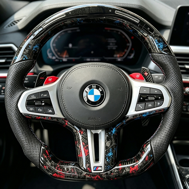 Sports Leather Steering Wheel for BMW G20 G30 G38 G28 G07 G37 G36 G06 G32 G05 G08 G14 G80 G82 G42 G60 F20 F30 F32 M2 CS