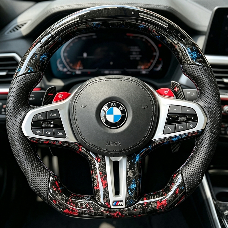 Sports Leather Steering Wheel for BMW G20 G30 G38 G28 G07 G37 G36 G06 G32 G05 G08 G14 G80 G82 G42 G60 F20 F30 F32 M2 CS