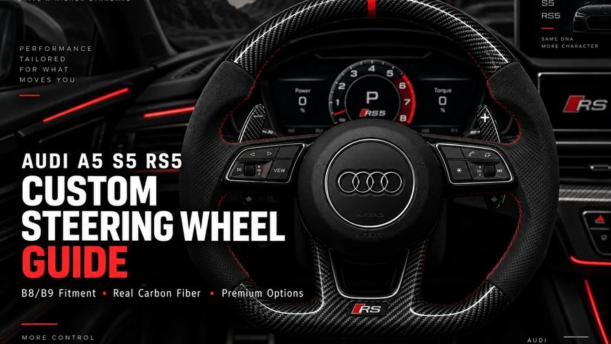 Audi A5, S5 & RS5 Custom Steering Wheels: Refined Style, Real Carbon Fiber & Fitment