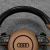 OEM style buttons and fitment details for Audi B8 carbon fiber steering wheel