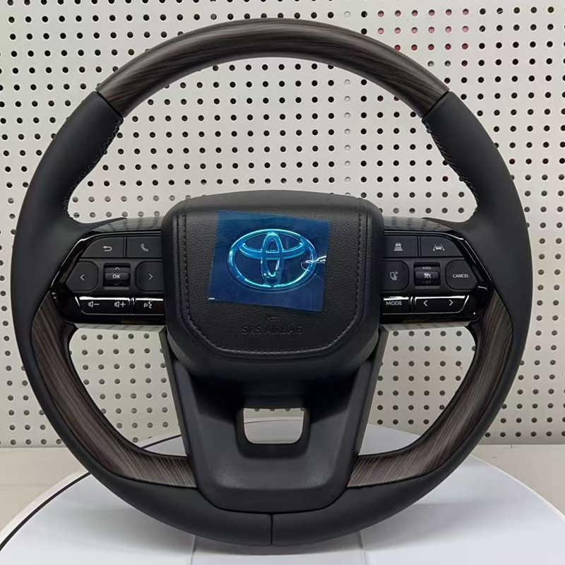 Carbon Fiber Leather Steering Wheel for Toyota Land Cruiser LC79 LC76 LC70 LC300 Camry Corolla Yaris Car Accessories
