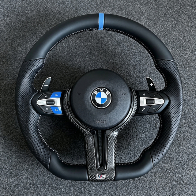 Steering Wheel For F30 M3 F80 F45 F20 F23 F10 F07 F01 F06 E87 E90 E92 E84 E70 Flat Style Perforated Car Steering Wheel