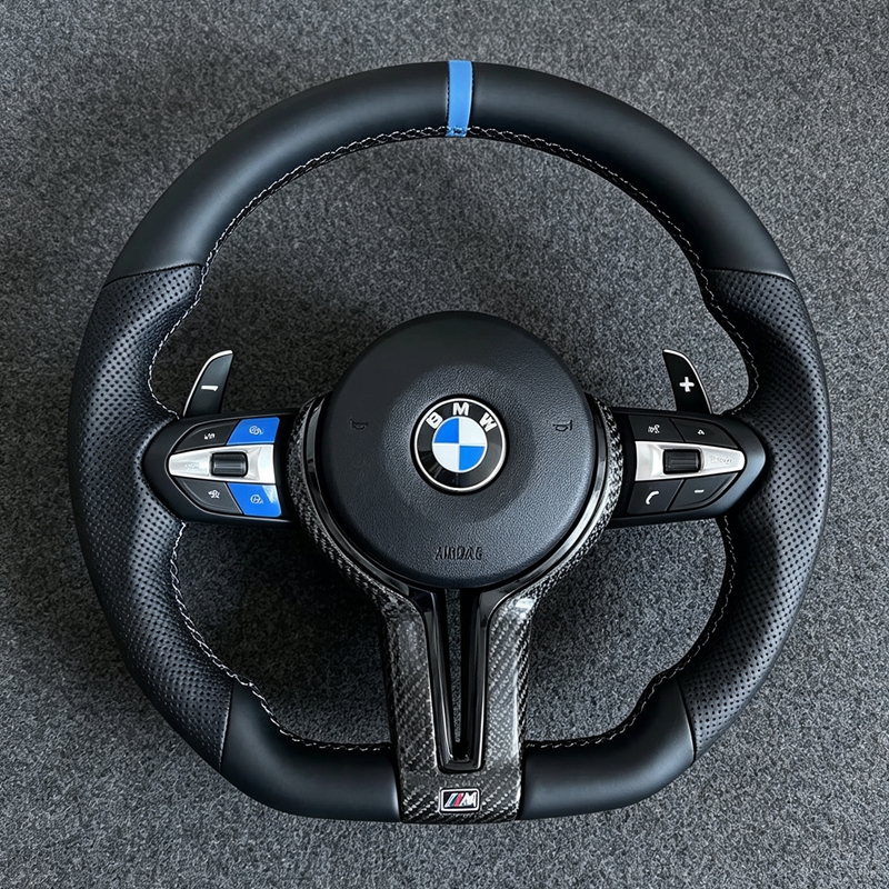 Steering Wheel For F30 M3 F80 F45 F20 F23 F10 F07 F01 F06 E87 E90 E92 E84 E70 Flat Style Perforated Car Steering Wheel