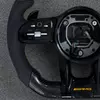AMG Style Flat Bottom Steering Wheel with Red Center Marker for Mercedes Benz A C E S Class GLA GLC GLE GLS
