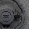 Metal Shift Paddles On Custom Flat Bottom Steering Wheel For Audi A3 A4 A5 A6 A7 JIONX