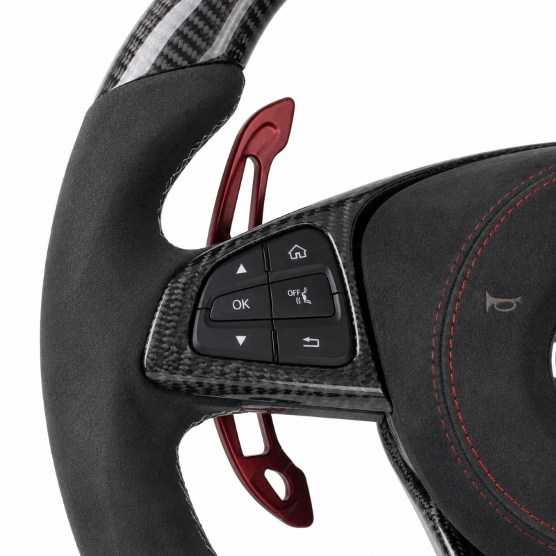 Alcantara And Carbon Fiber Steering Wheel for Mercedes-AMG W204 W205 W212 W213 W176 W166 W207 W218 W222 W253 W172 W463 GLE G63 C63