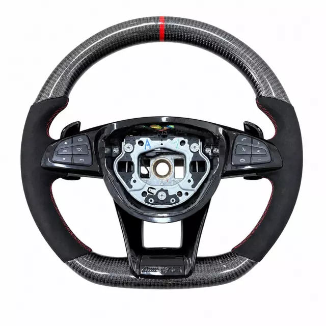 Custom Alcantara And Carbon Fiber Sports Steering Wheel for Mercedes AMG W205 W204 W212 W211 W213 E300 W218 And W222