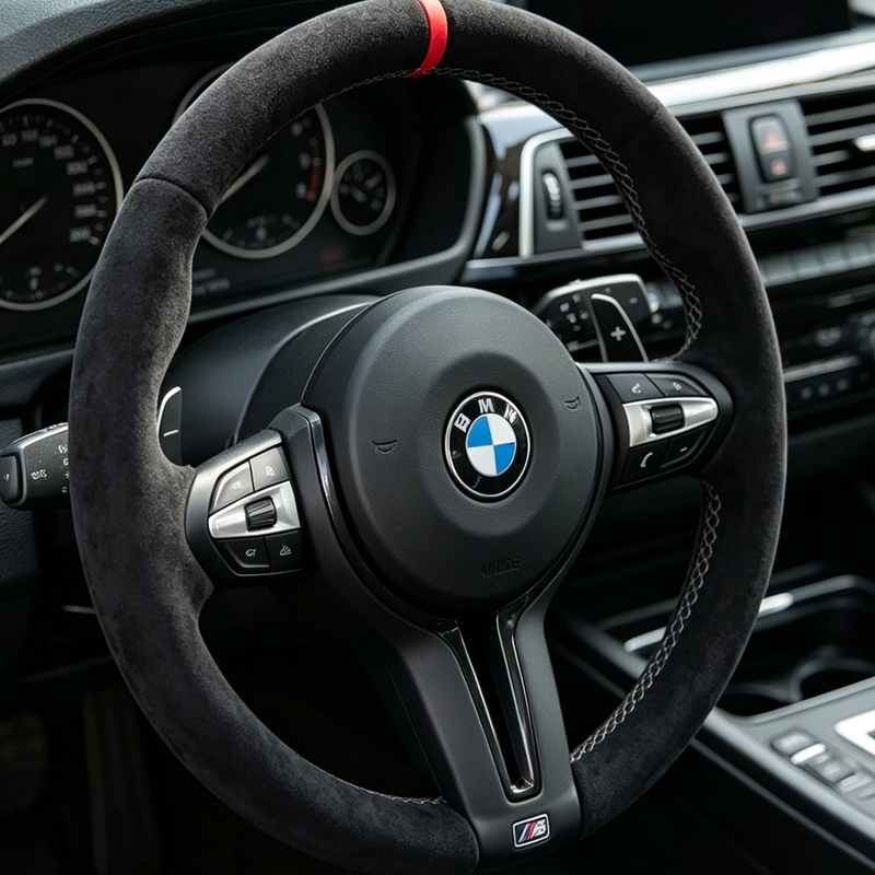 CS Style With Carbon Trim Full Steering Wheel for BMW F10 F20 F22 F30 F31 M2 F87 M3 F80 M4 F82 F85 F90 X5 F15 E70 E90
