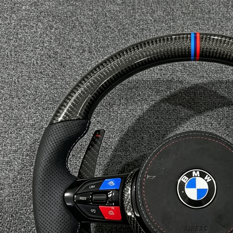 For BMW F10 F11 F15 F18 F20 F23 F25 F30 F32 F35 F40 F80 E84 E87 E90 E92 Forged Carbon Fiber Steering Wheel Car Accessories