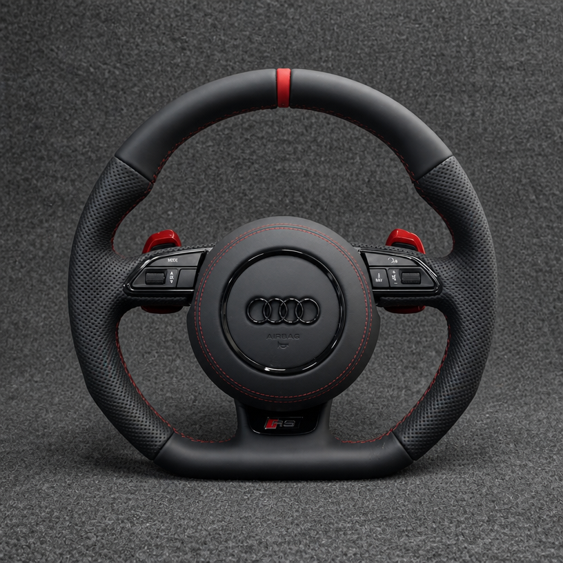 Custom Alcantara Real Carbon Fiber LED Steering Wheel for Audi A3 S3 RS3 8V 8B 8L 8P 8Y 1996–2026 -JIONX