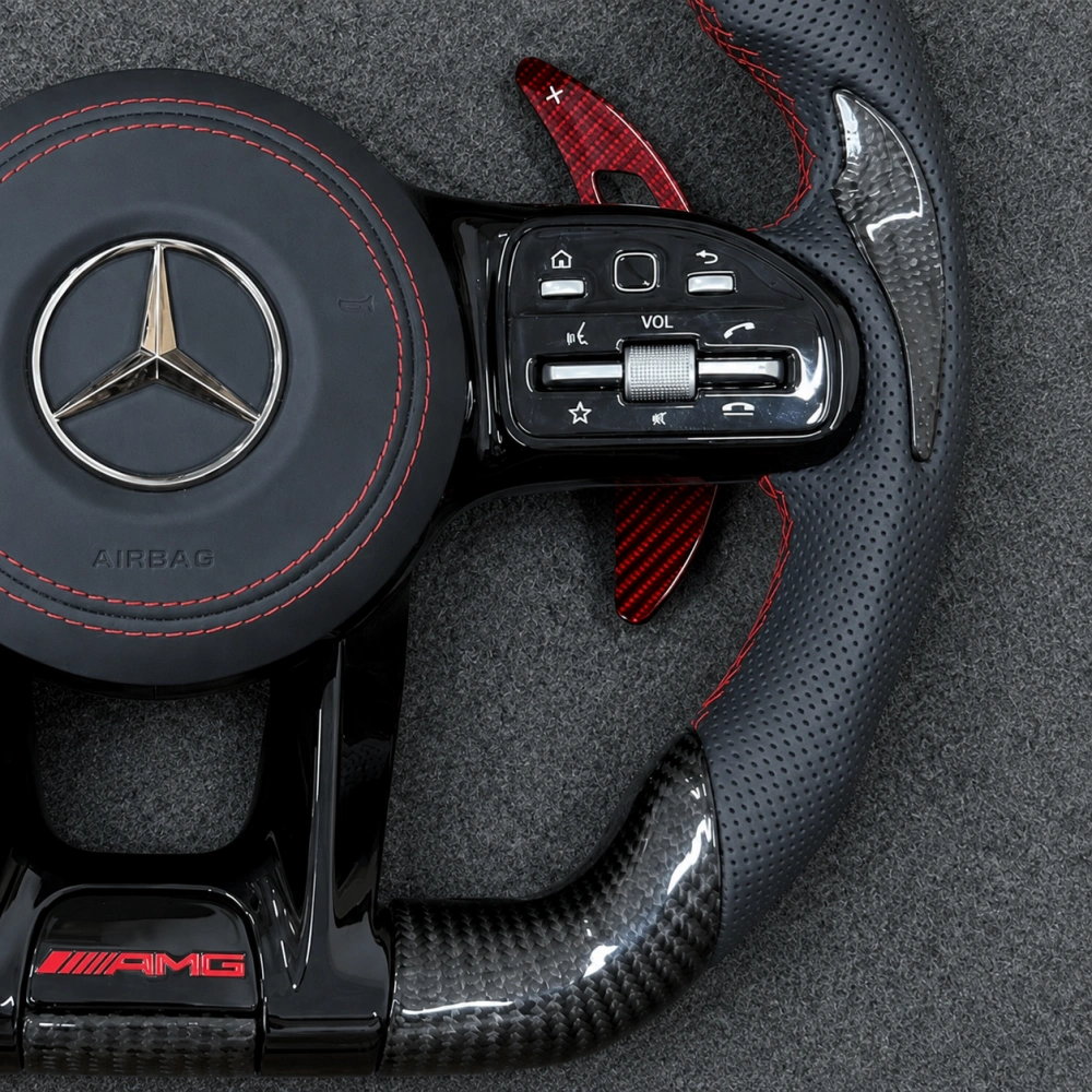Customization Carbon Fiber Leather Premium Sports Steering Wheel For Mercedes-Benz W205 W213 W253 W463 F250 Wheels