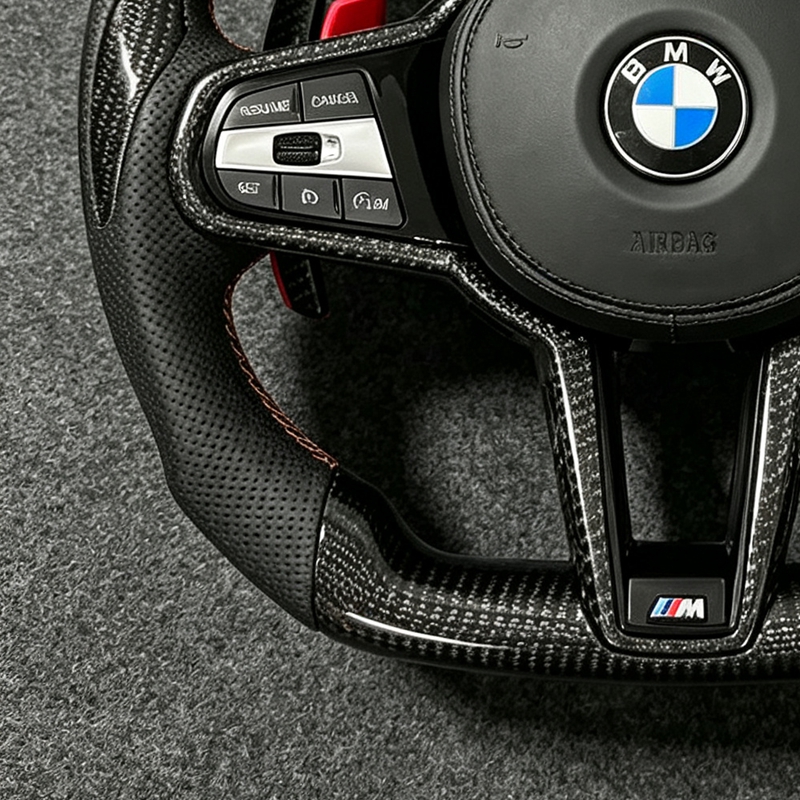 For BMW LCI Style G05 G20 G30 G2X X5 X7 G82 X3M X4M G80 Customized Dry Carbon Fiber Steering Wheel Car Interior Accessories