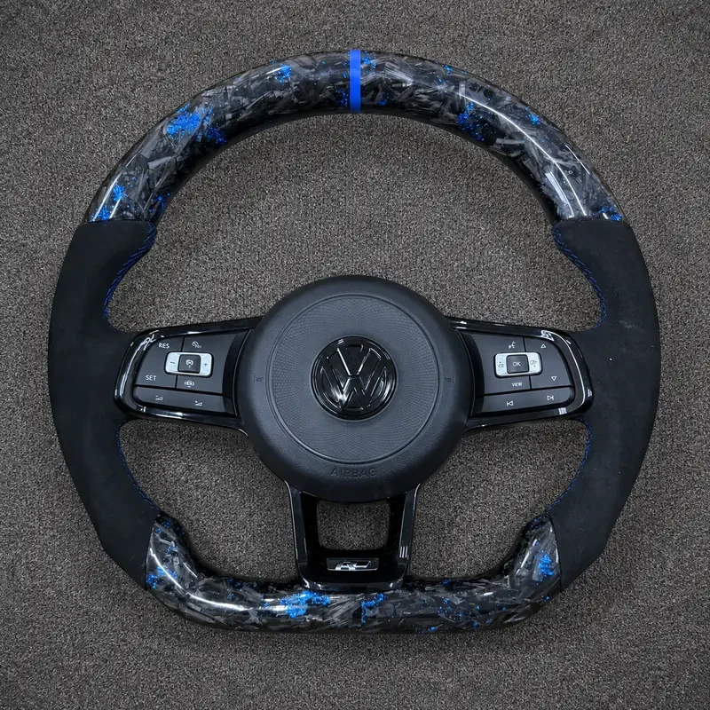 For Volkswagen Golf MK7 GTI Golf R 2012-2020 Custom Real Carbon Fiber Performance Steering Wheel | JIONX