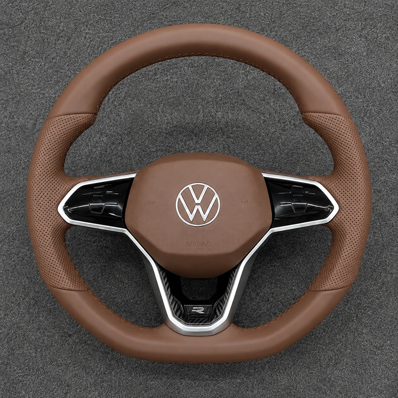 For Volkswagen Golf MK8 GTI Golf R 2019-2026 Custom Nappa Leather Performance Steering Wheel | JIONX