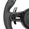 Custom carbon fiber steering wheel (with LED turn signals) for Porsche models such as the 911 Panamera Cayenne and Macan