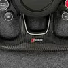 RS6 badge carbon fiber bottom trim audi sport steering wheel Jionx