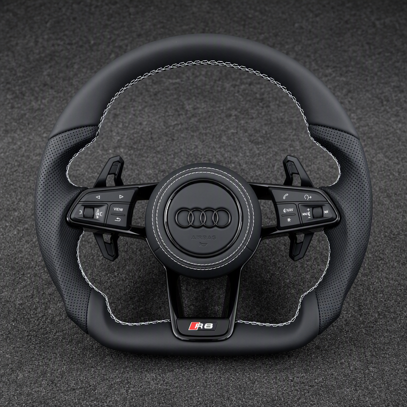 For Audi R8 42 4S 2006-2024 Custom Forged Carbon Fiber LED Steering Wheel | JIONX