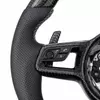 Custom genuine leather and carbon fiber steering wheel with LED indicators suitable for Porsche Macan Cayenne Panamera 911 and other models