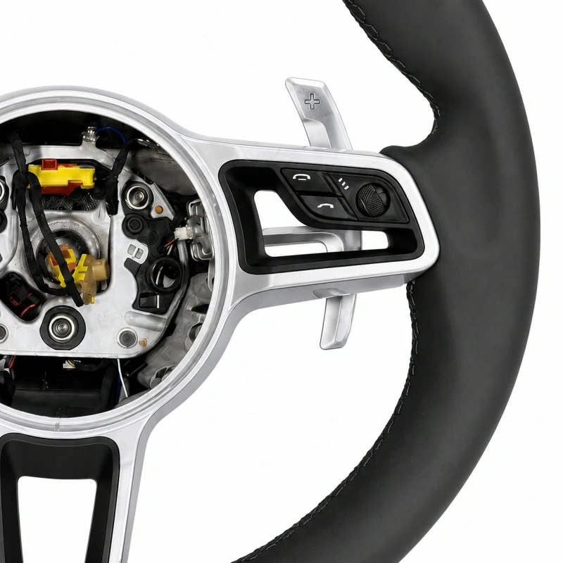 Sports Leather Steering Wheel Suitable for Porsche Cayenne, Macan, Panamera, 996 911 718 987 970 958 991 And 981 Models