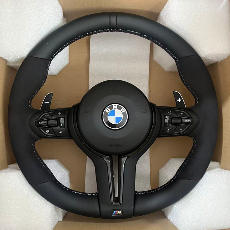 F10 F30 E46 E60 F15 F90 F80 G20 G30 M3 M4 M5 Leather Carbon Fiber 2-Spoke Sports Steering Wheel
