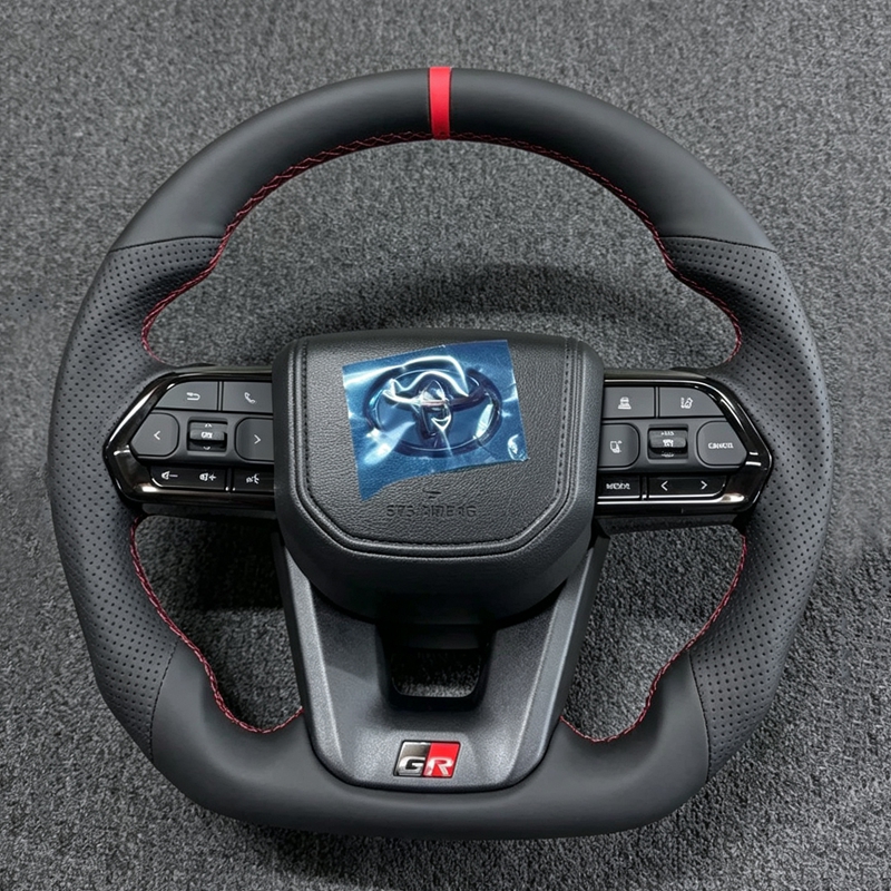 For Toyota Land Cruiser Lc200 Lc76 Lc79 Lc7O Prado 2003-2021upgrade Lc300 GR Style Black Button sport GR Steering Wheel