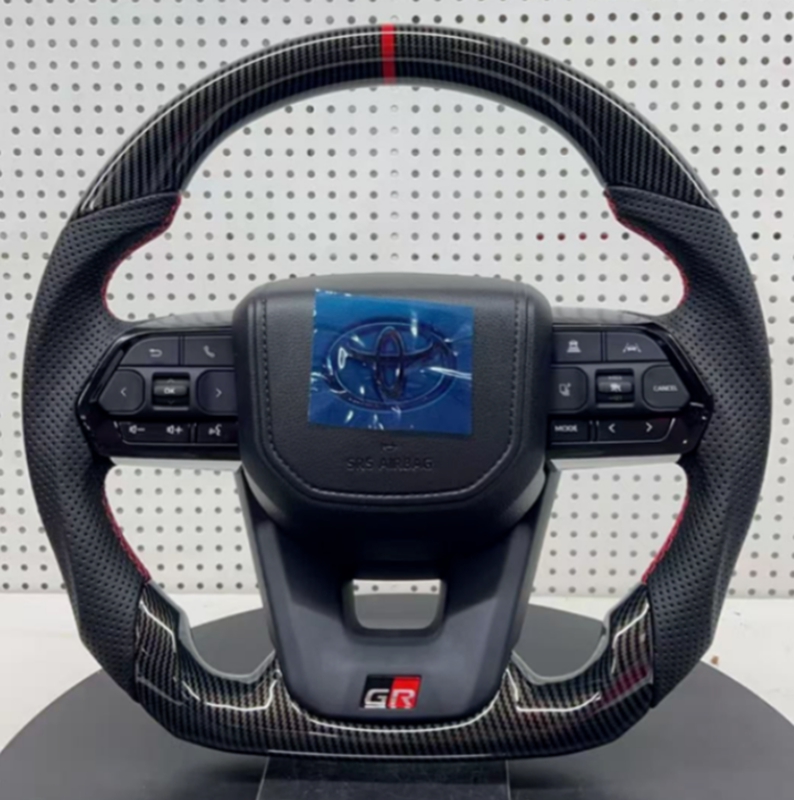 Customized Car Accessories LED Carbon Fiber Steering Wheel for RAV4 Camry 8th Corolla Hatchback Cross Avalon Venza Crown