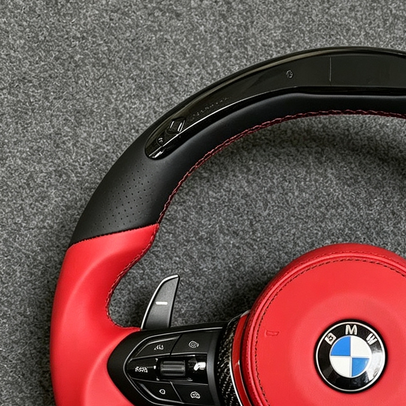 Steering Wheel Suitable For Bmw F30 F10 F31 F20 E90 M3 M5 Leather Material And Sports Steering Car Accessories M Logo