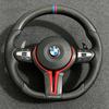 Steering Wheel For F20 F21 F10 F11 M3 F30 F15 F16 F25 M5 F06 F07 F12 E90 E90 X5 E70 E87 E81 Carbon Leather Stripe M Sport