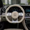 Custom Beige Perforated Leather Steering Wheel For Mercedes Benz AMG C63 E63 CLS63 S63 G63 CLA GLC GLB GLS GLE W118 W204 W205 W212 W213 W221 W222 E63 E63S E63 S63 C63 CLS63 G63