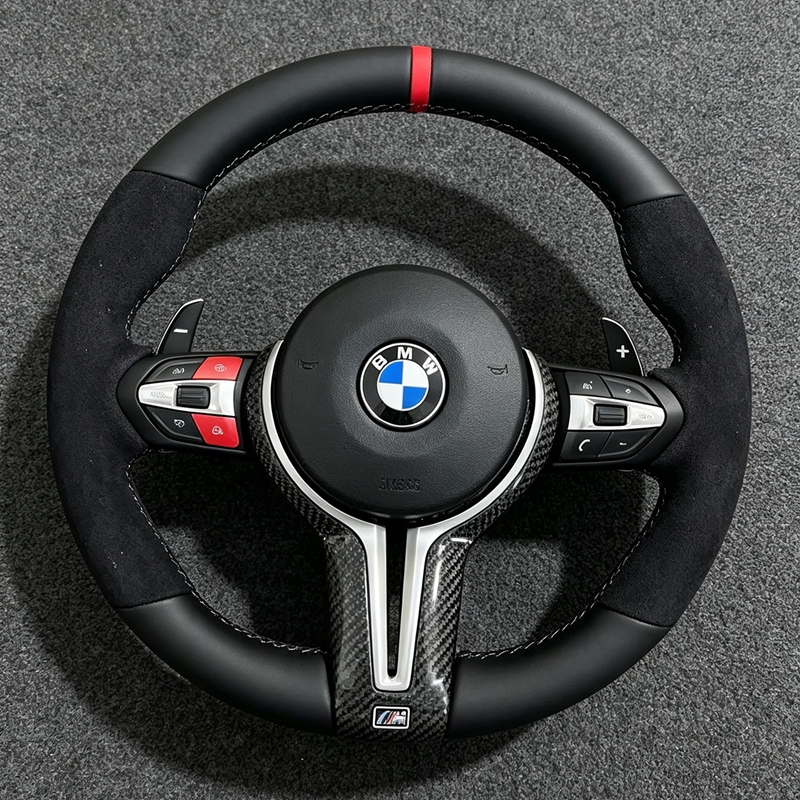 Alcantara Carbon Steering Wheel for BMW X1 X3 X4 X5 X6 F10 F18 F11 F12 F30 F20 M2 M3 M4 M5 X5M X6M F80 M Car Steering Wheel