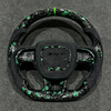High-Quality Forging Green Carbon Fiber Leather Car Steering Wheel for Challenger Charger Hellcat 2001-2024 Dodge