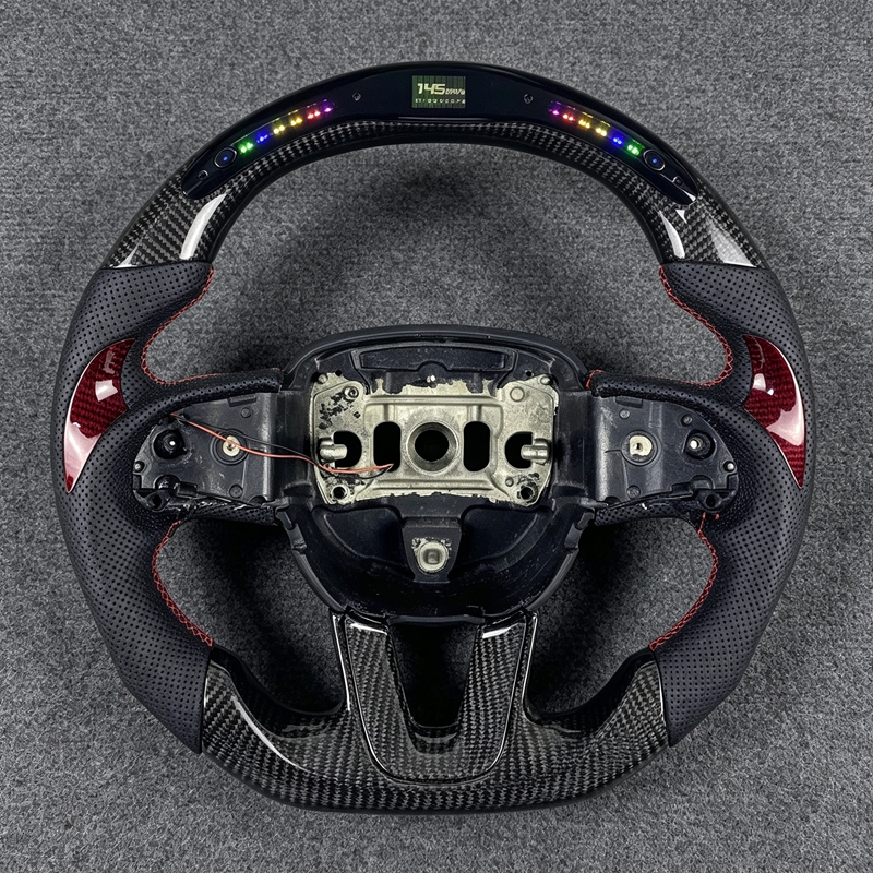 Forged Carbon Fiber Led Steering Wheel for Dodge Charger Challenger SRT Scat Pack 2016 2017 2019 2020 2021 2022 2023
